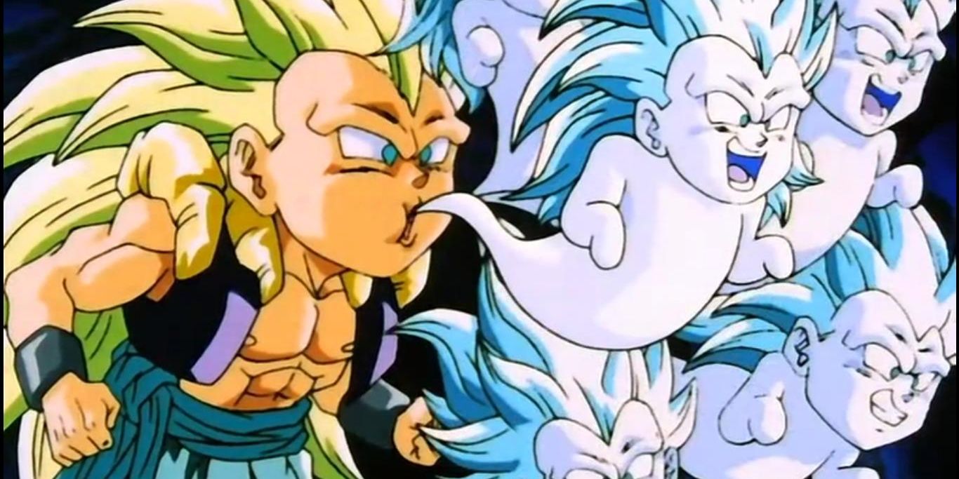 Gotenks releases his Ghost Kamikaze Attack in Dragon Ball Z