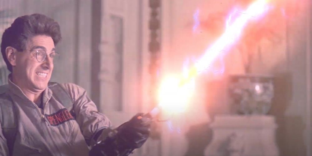 Egon Spengler firing his proton pack Ghostbusters