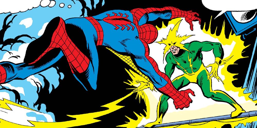 Spider-Man fighting Electro