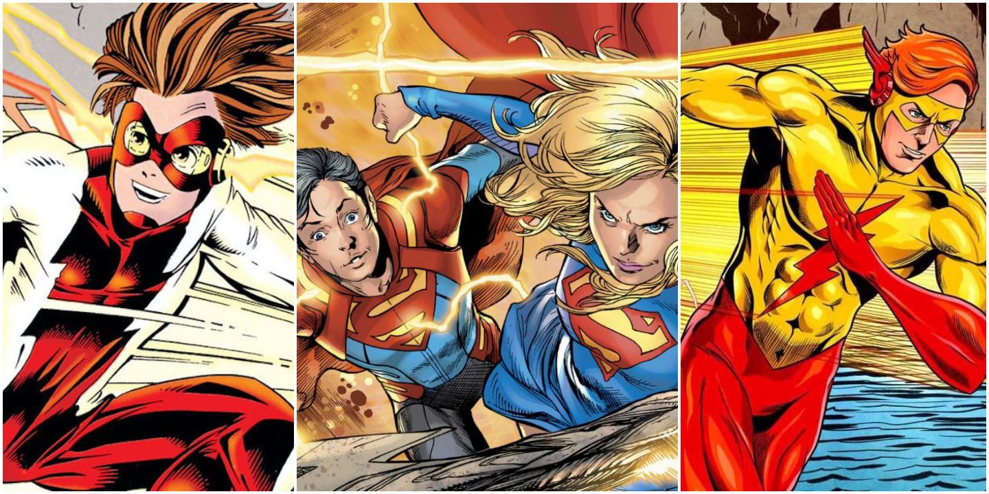 Impulse, Superboy, Supergirl, and Kid Flash