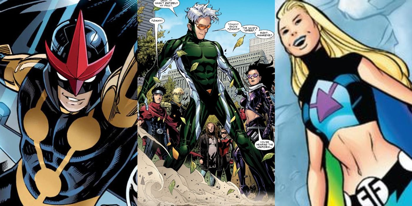 Fastest Marvel Sidekicks Nova flying, Speed running to the Young Avengers, and Lightspeed flying split featured