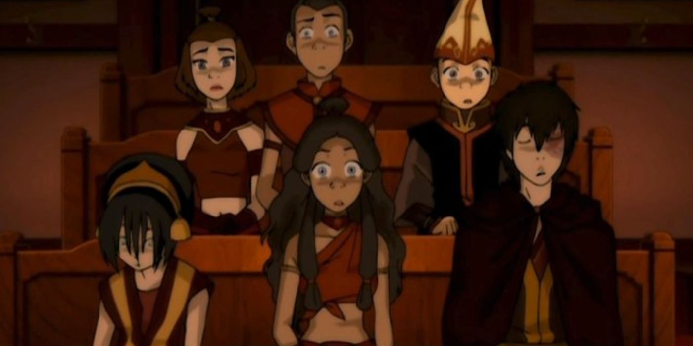 Avatar gang at ember island watching the mediocre avatar play