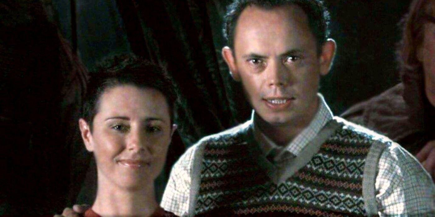 Frank and Alice Longbottom in a magical photograph of the original Order of the Phoenix
