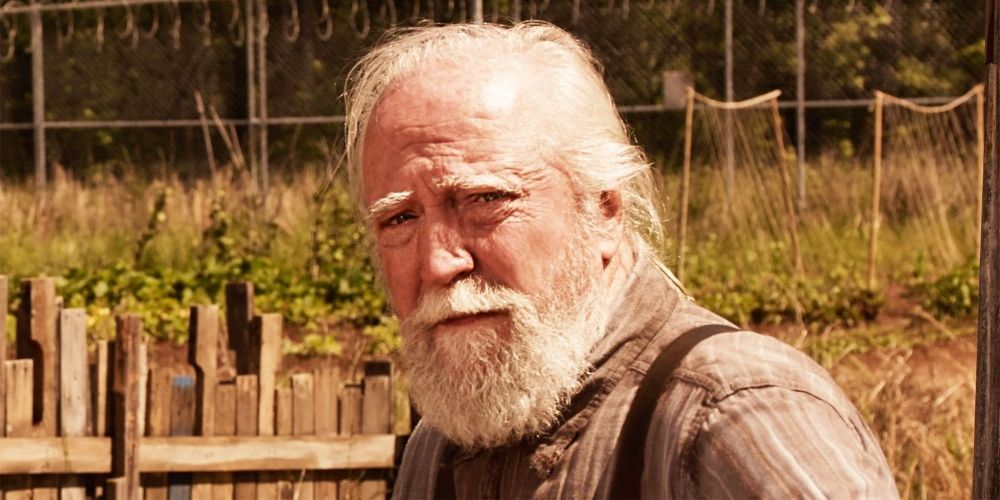 Hershel Greene (Scott Wilson) at the prison in the Walking Dead