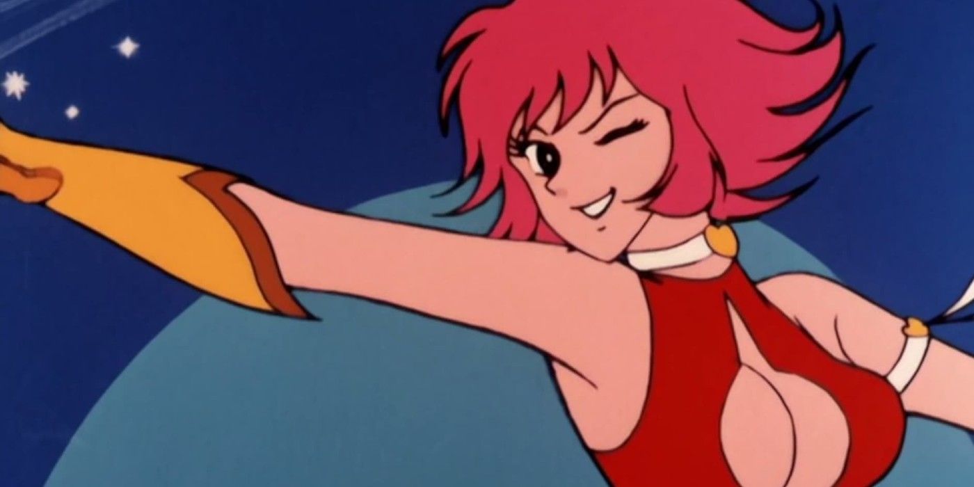 Honey winks for the audience in Cutie Honey.