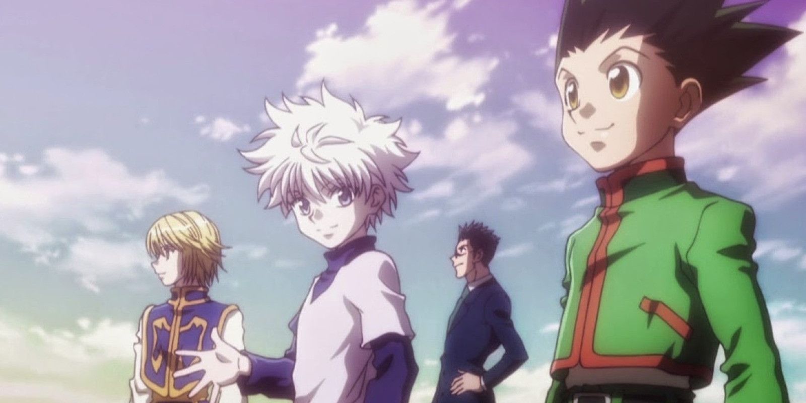 Hunter X Hunter in Kanji Characters with Gon, Killua, Kurapika and