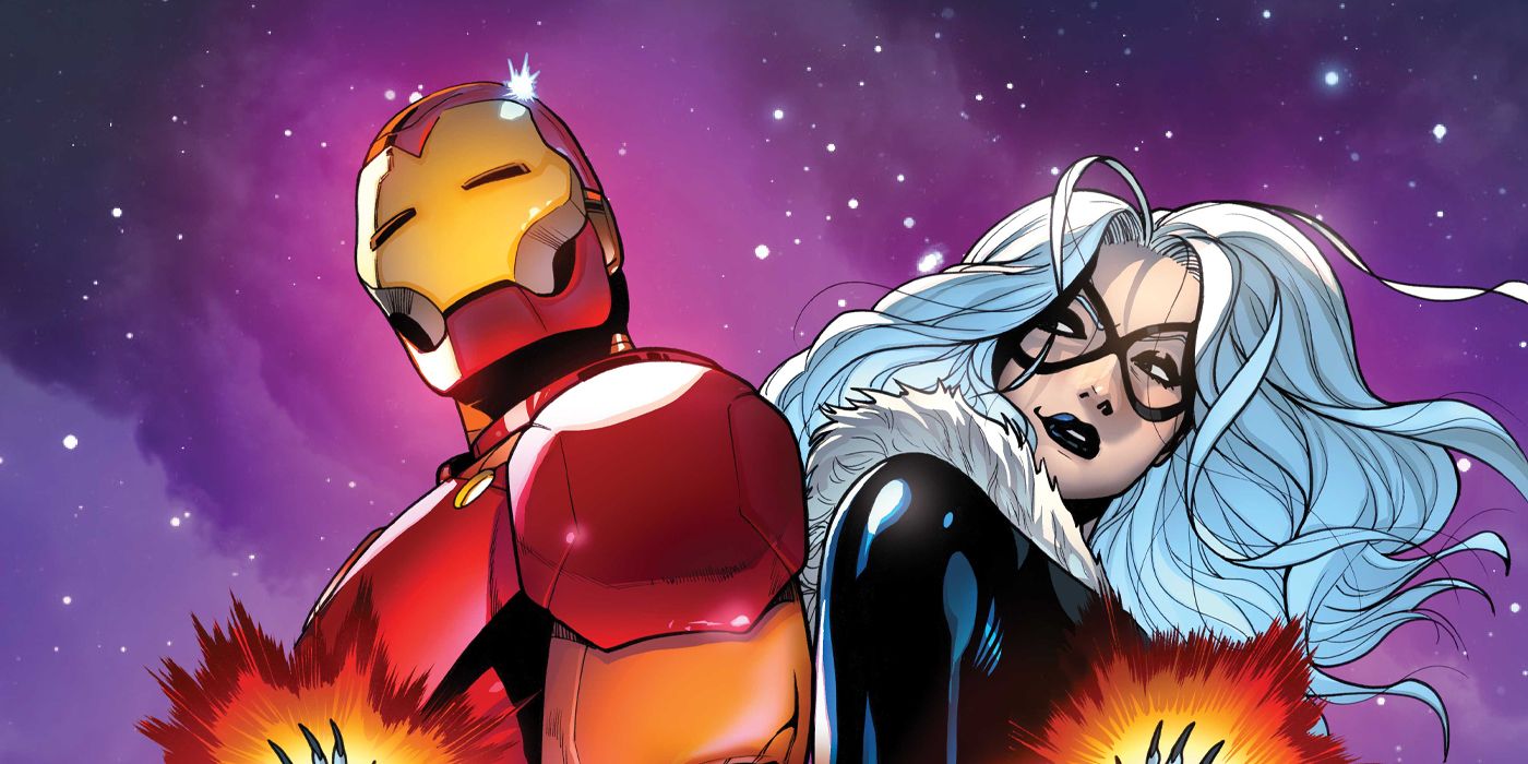 Iron Man and Black Cat are featured on the cover for Iron Cat #1.