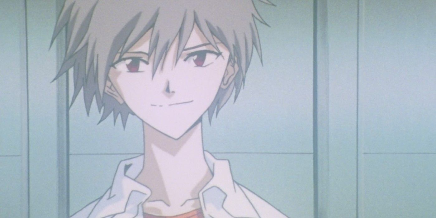 Kaworu Smiles At Shinji In Neon Genesis Evangelion