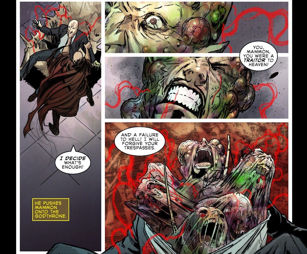 Black Azreal fights Mammon in King Spawn #7 