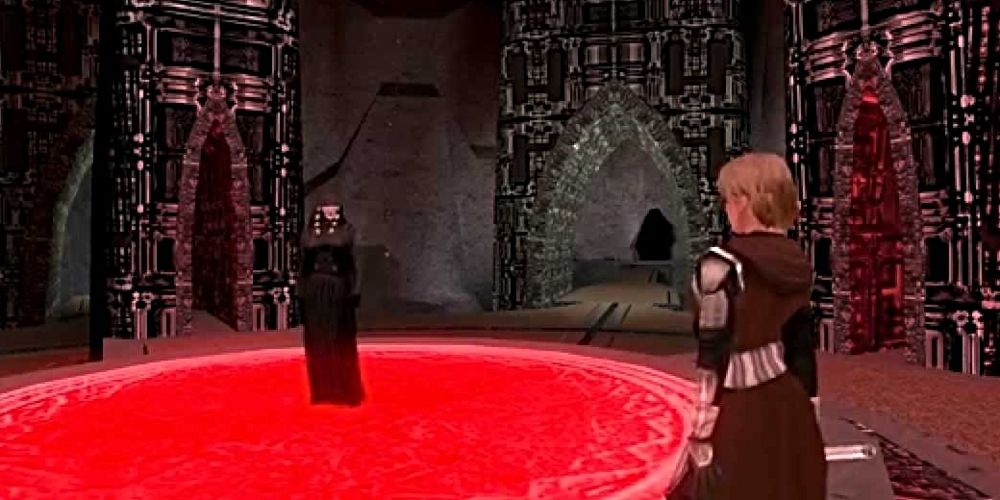 The Exile confront Kreia in Knight of the Old Republic II Star Wars game