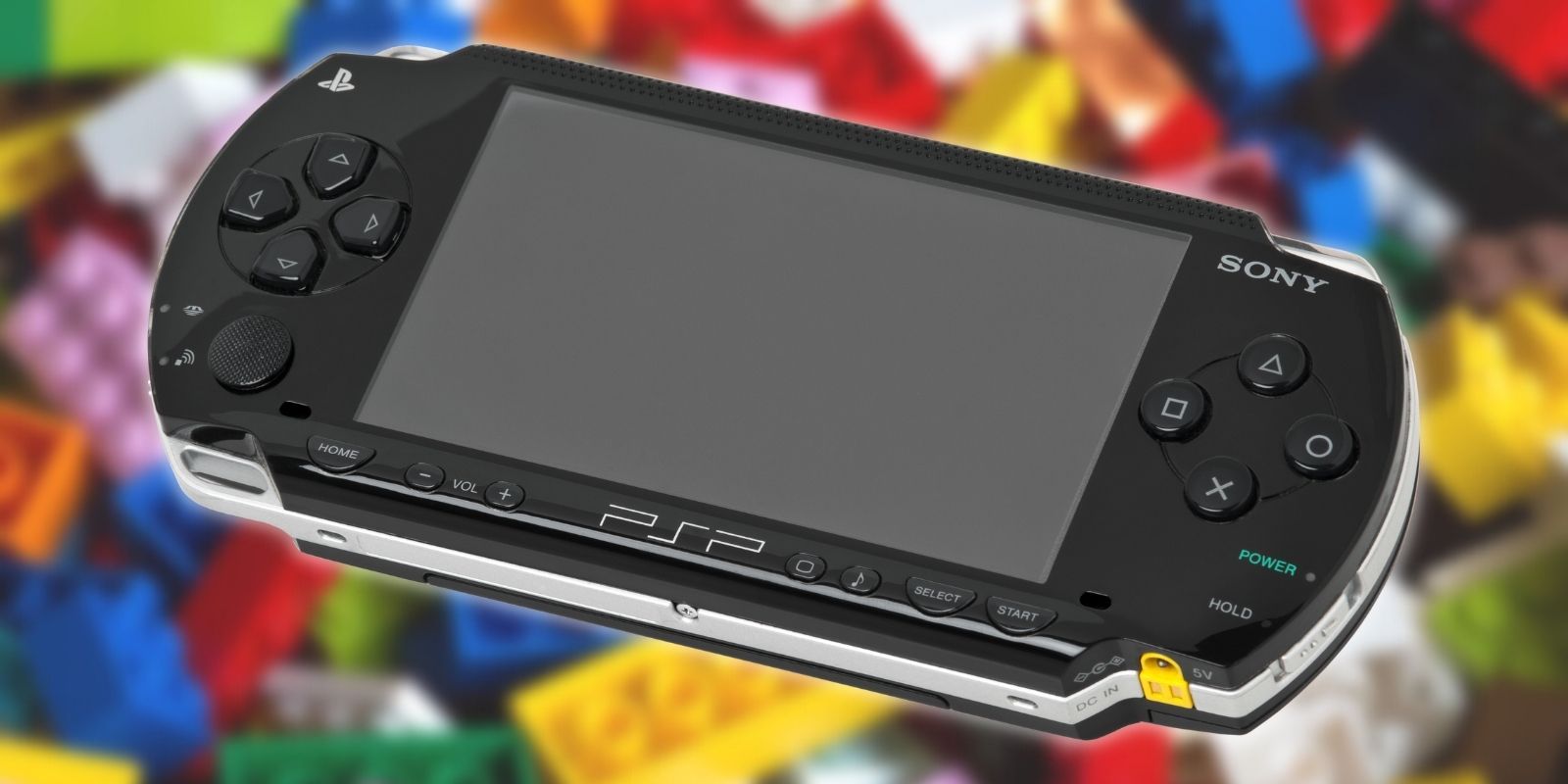 PSP on top of a load of LEGO