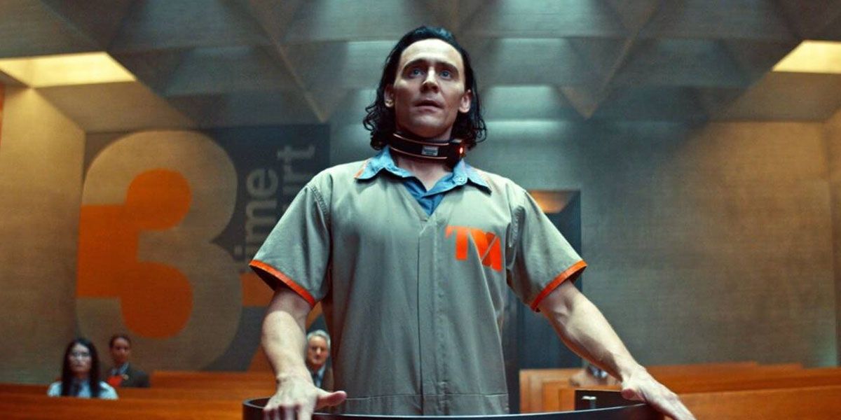 Loki on trial at the TVA in the Disney+ series