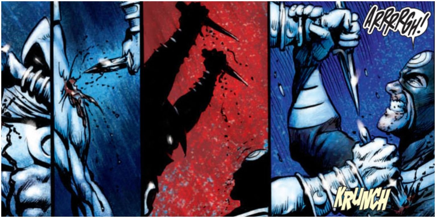 Moon Knight fights Bullseye Marvel Comics