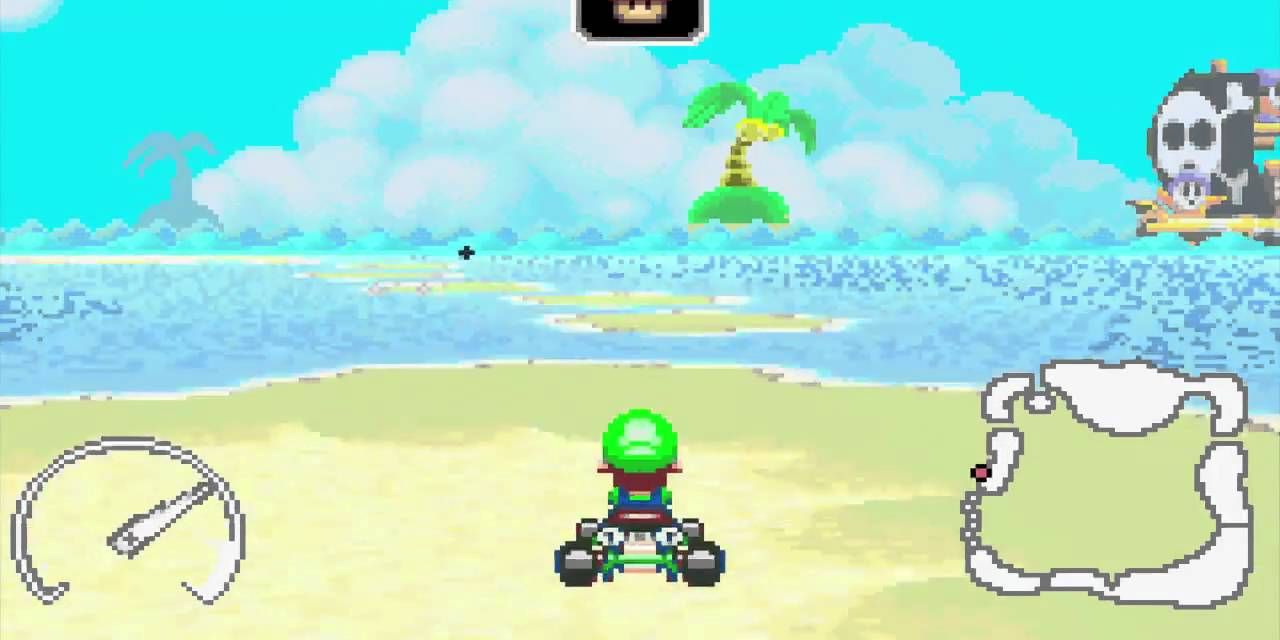 Luigi correndo em GBA Shy Guy Beach