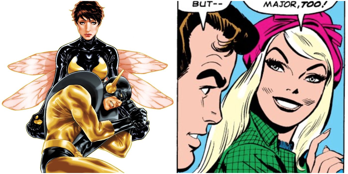 Wasp and Hank Pym and Peter Parker and Gwen Stacy