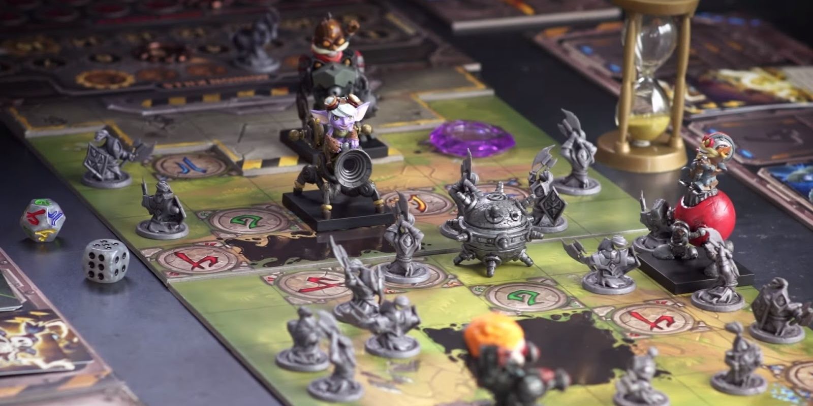 An in-progress game of Mechs vs Minions.