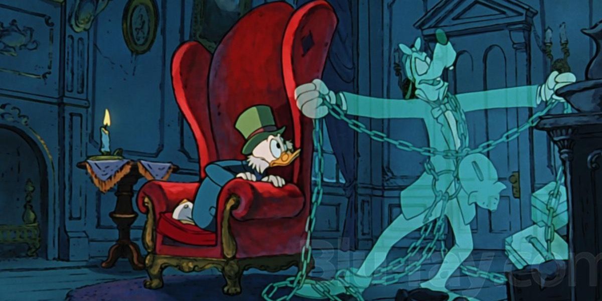 Mickey's Christmas Carol sees Scrooge with Goofy Marley
