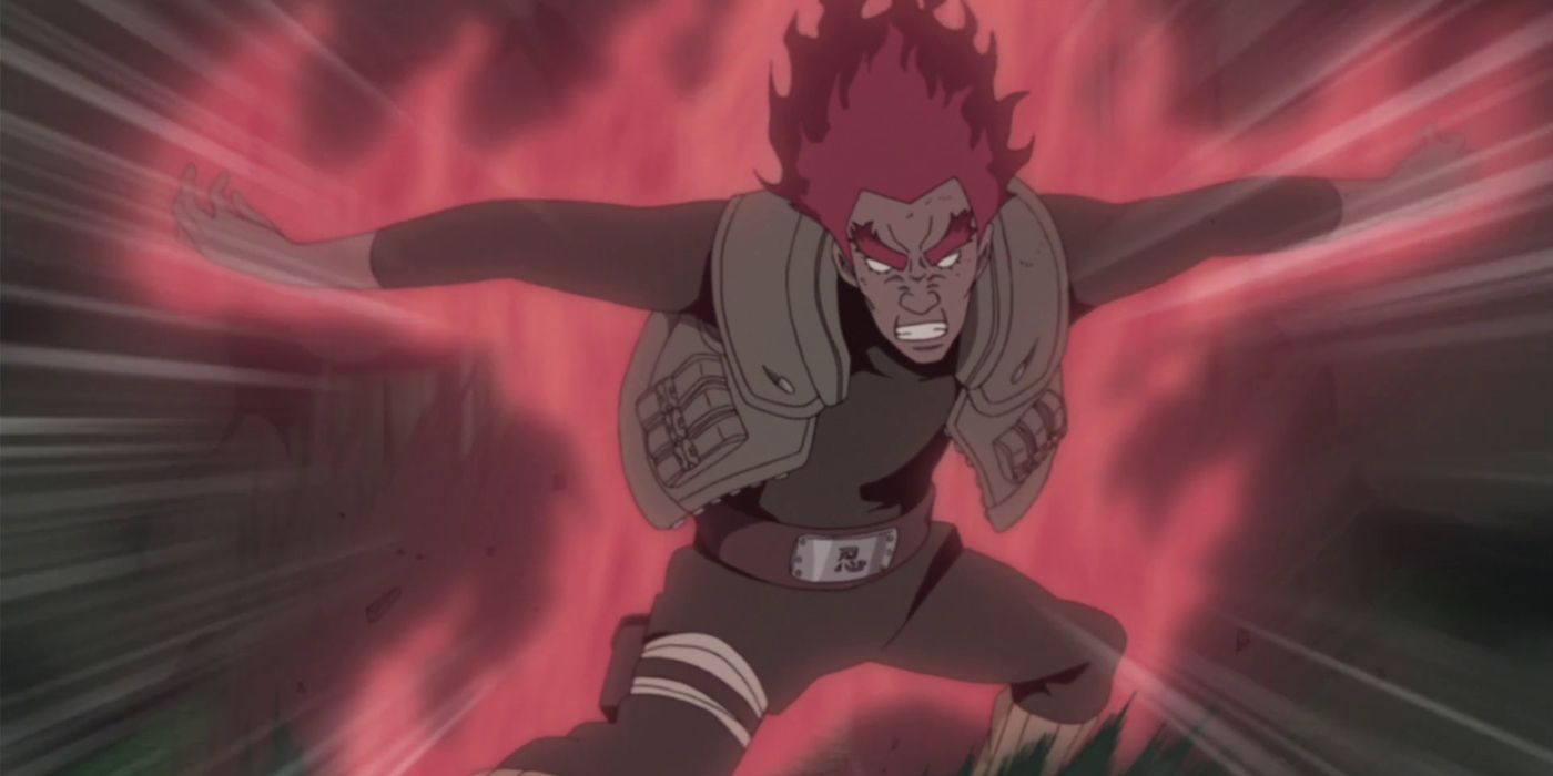 Might Guy opening the Eight Gates To Fight Madara (Naruto).