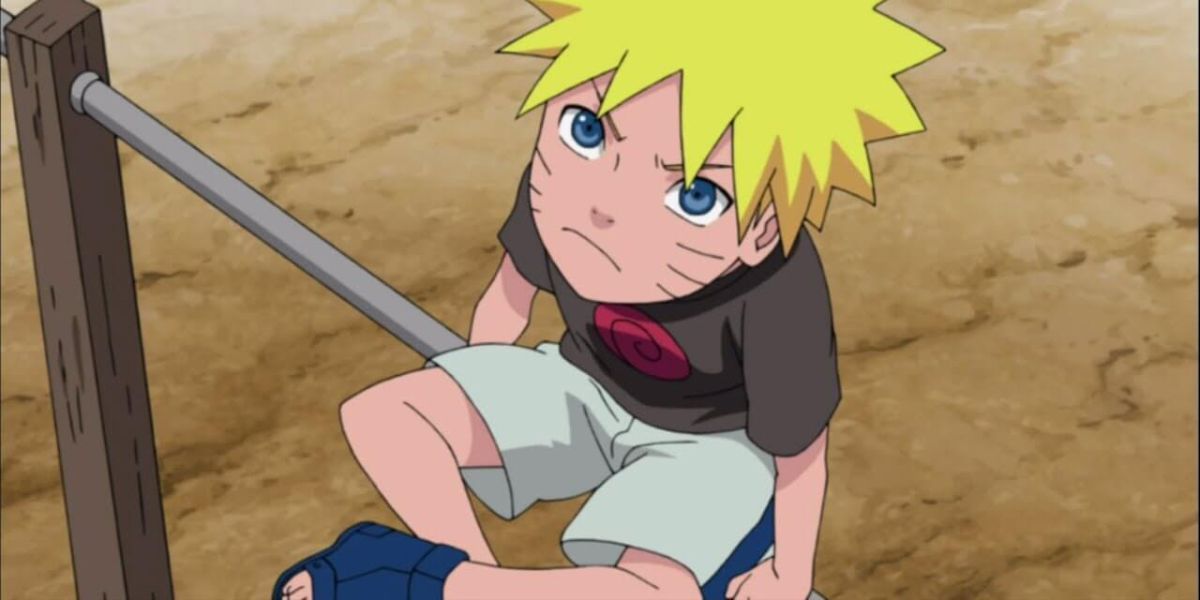 Naruto Uzumaki in his childhood outfit