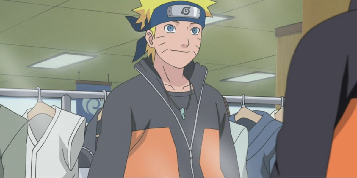 Naruto Uzumaki is buying new clothes
