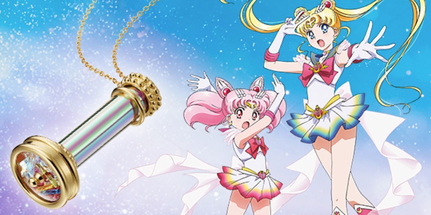 Sailor Moon and Sailor Chibi Moon with the new Moon Kaleidoscope replica