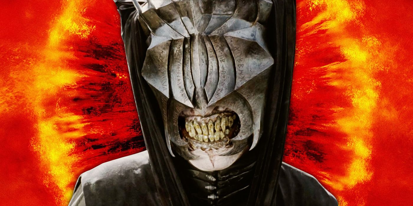 The Mouth of Sauron is pictured in front of Sauron's fiery eye