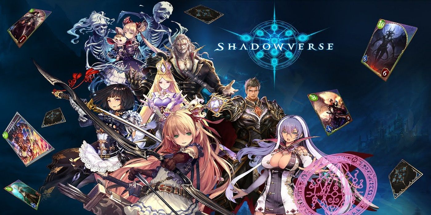 Promotional image from Shadowverse CCG, showing the original seven protagonists.