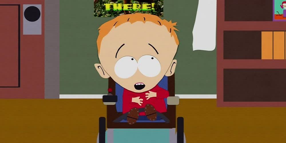 Timmy Burch gets excited in South Park