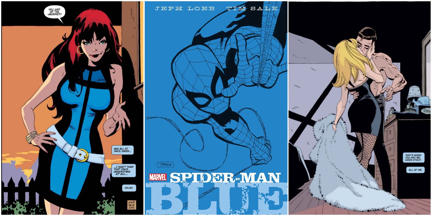 Mary Jane Watson, Gwen Stacy, Peter Parker, Spider-Man Blue Cover