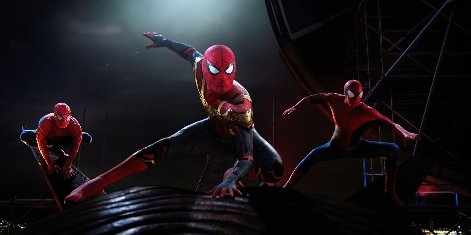 Three Spider-Men in Spider-Man: No Way Home