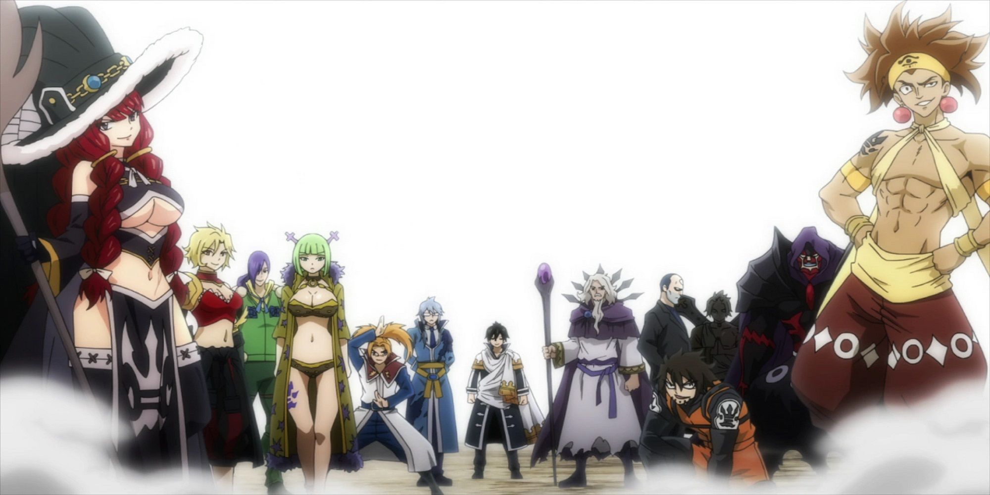 The Spriggan 12 members assemble against a white background.