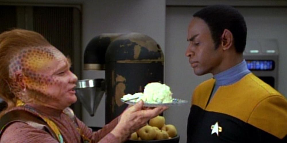 Learning Curve Neelix and Tuvok with Cheese