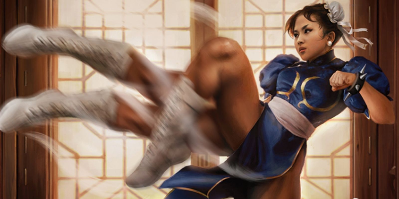 Chun-Li in the Magic: The Gathering x Street Fighter Secret Lair Drop