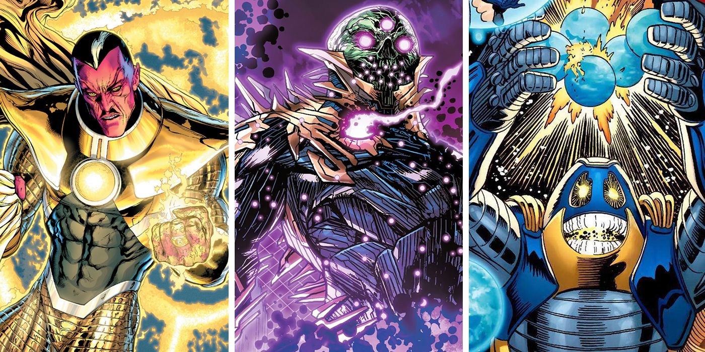 Parallax Sinestro Brainiac and Anti-Monitor