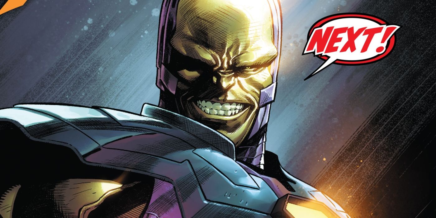 Mongul smiling in a sinister fashion in Action Comics