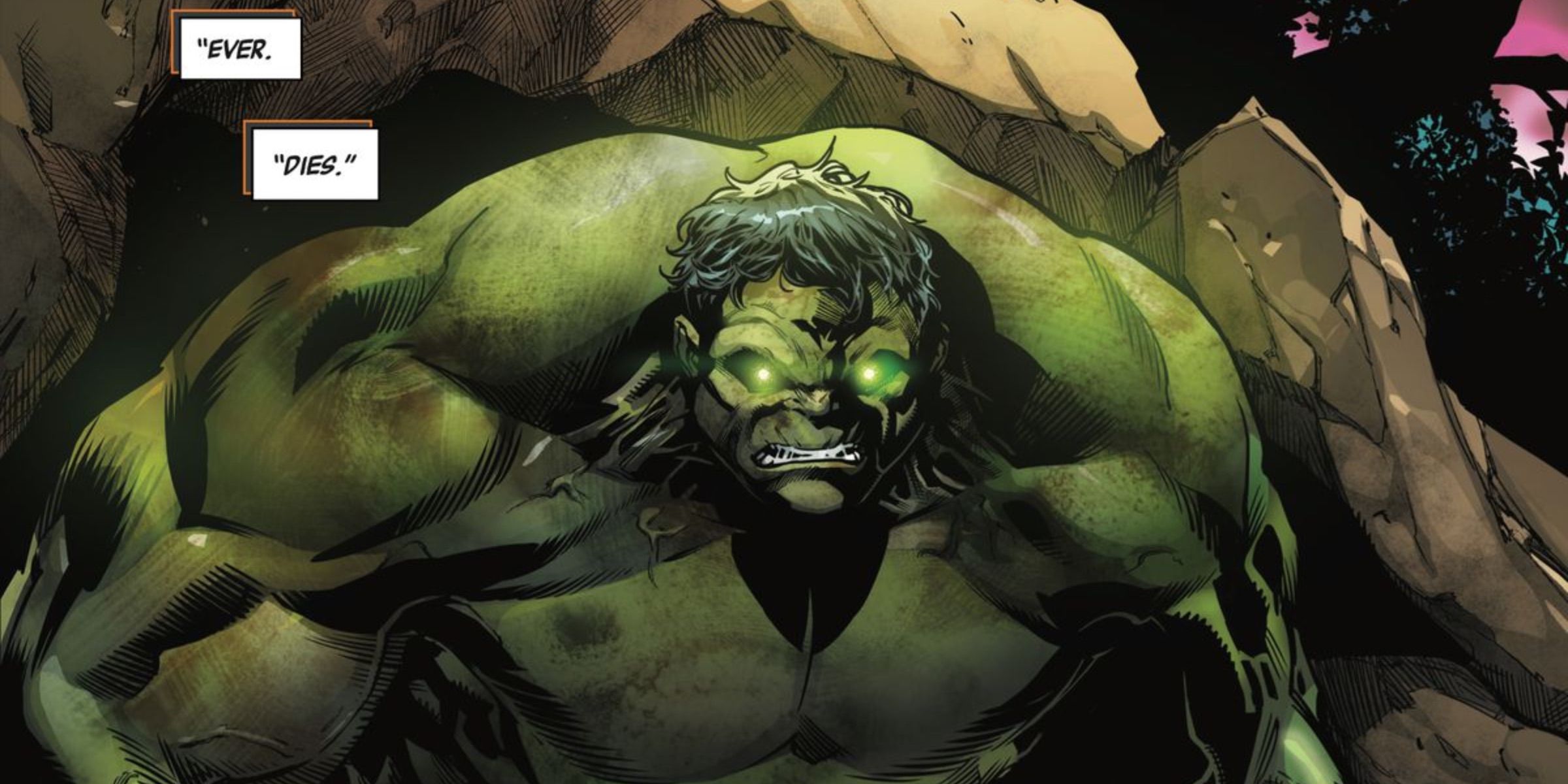 The Hulk Comic Panel Distressed