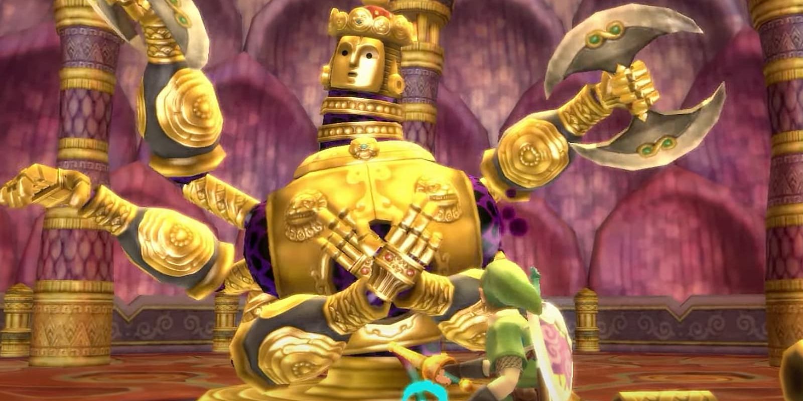 Koloktos e Link em The Legend of Zelda: Skyward Sword
