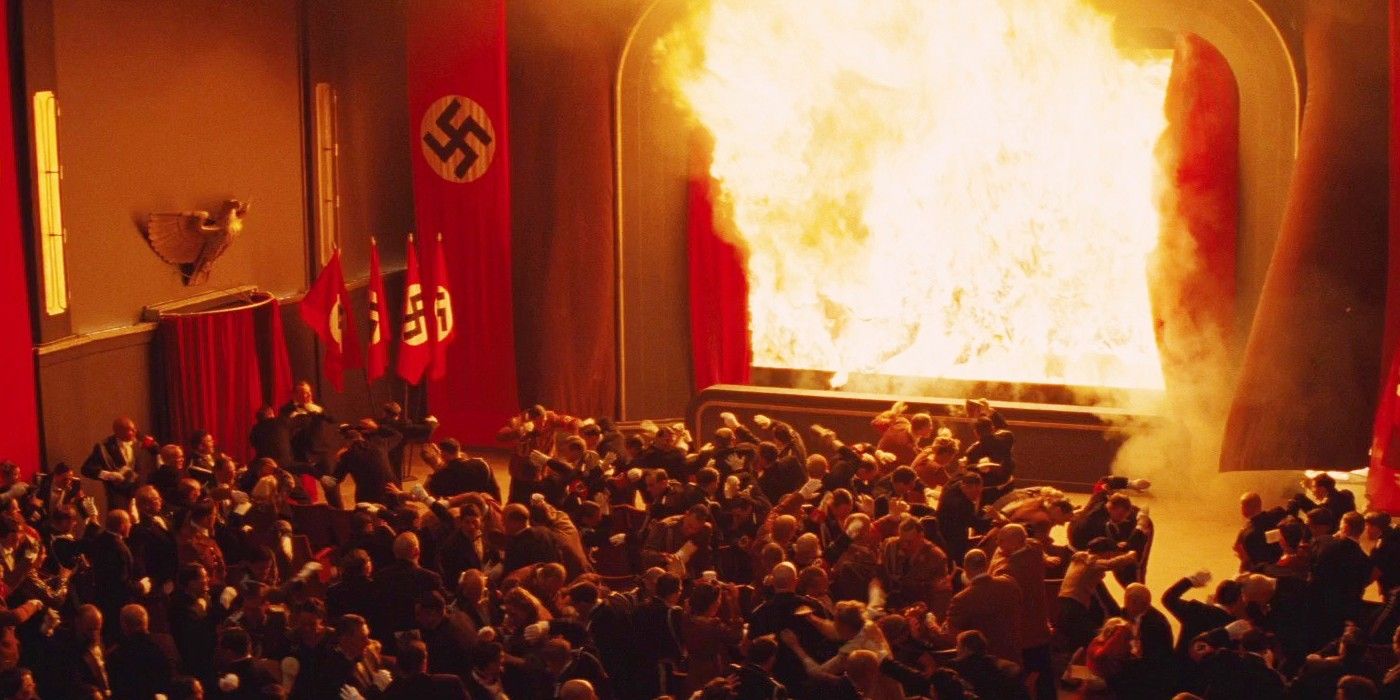 The Nazis Burn In Inglourious Basterds