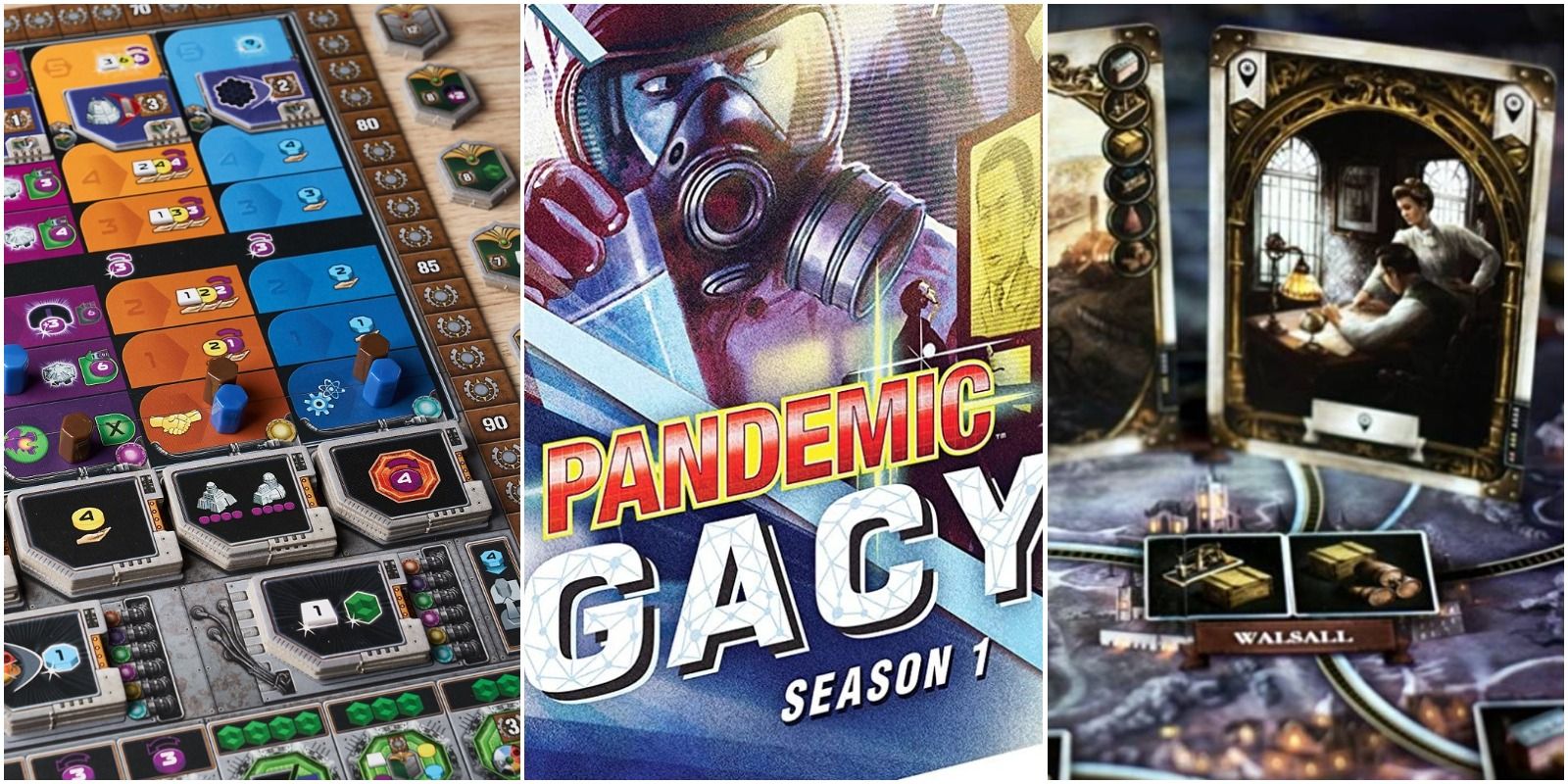 Top 10 Best Board Games Of All Time Gaia Project Pandemic Brass Birmingham Board Game Geek BGG Covers And Components