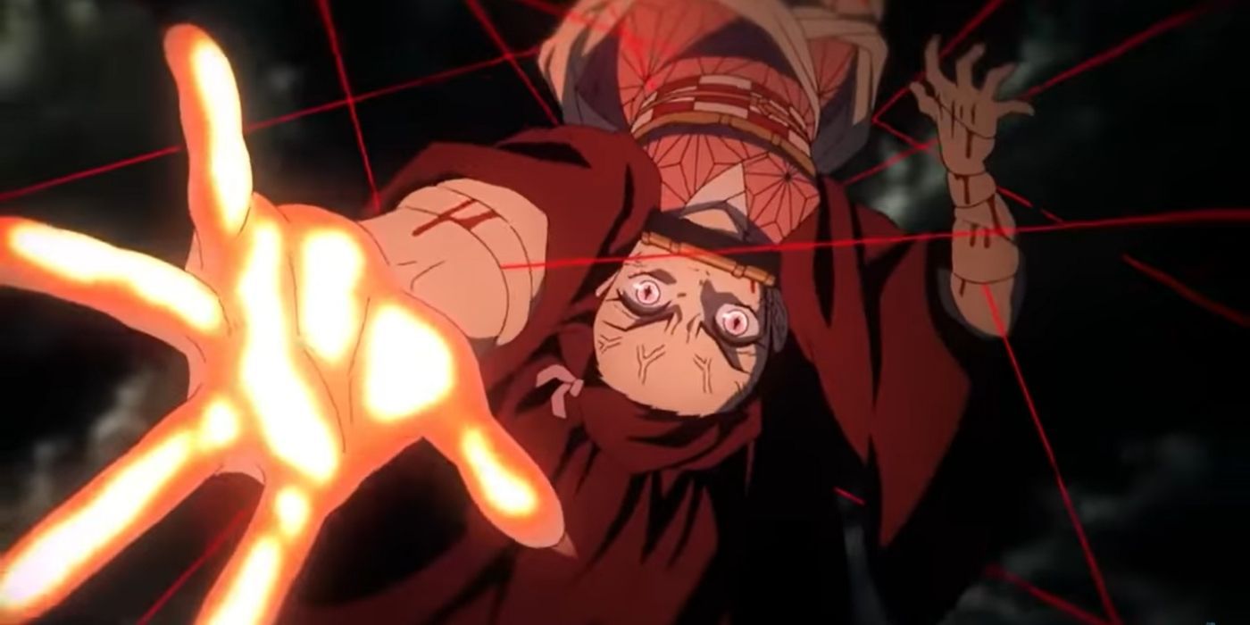 Kie Nezuko being subjected to Blood Demon Art in Demon Slayer