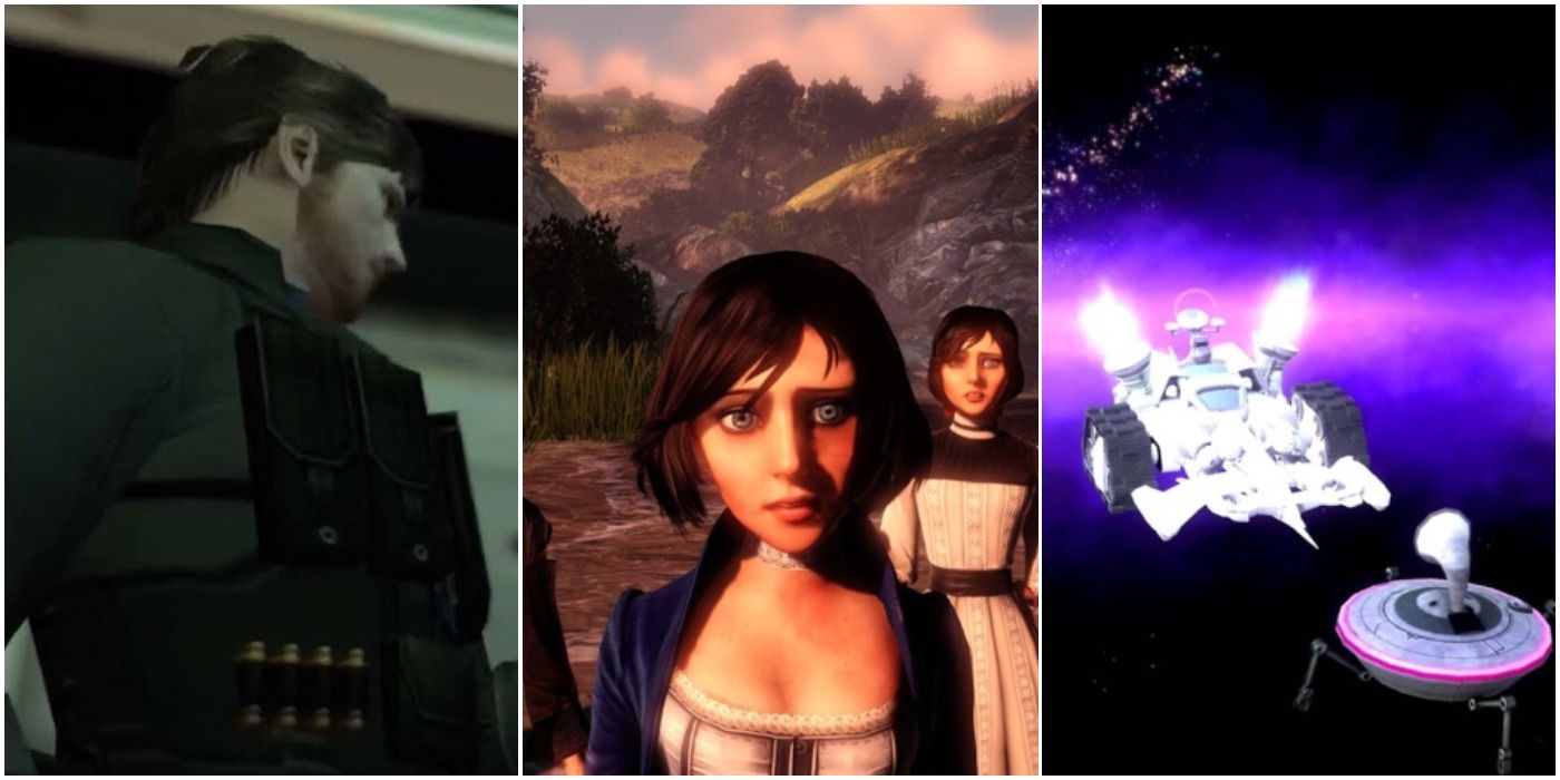 Video game endings that make no sense list featured image Metal Gear Solid 2 Bioshock Infinite Spore