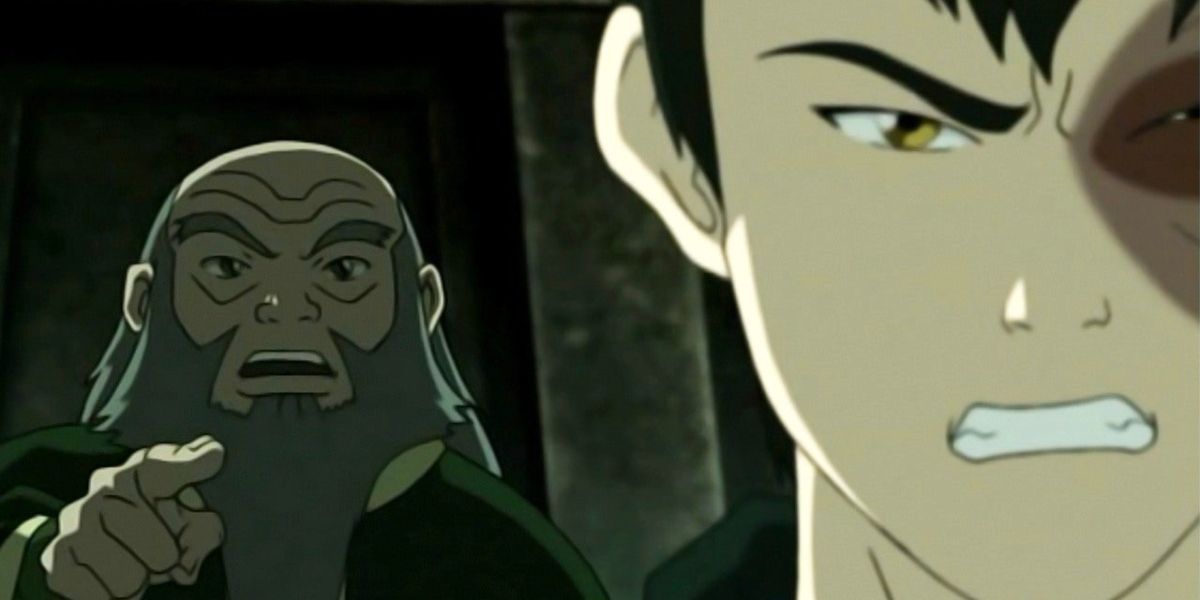 Iroh confronting an angry Zuko