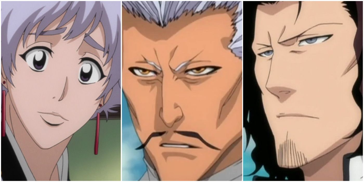 Iba Tetsuzaemon, Ikkaku Madarame, Hisagi Shuhei, & Yumichika