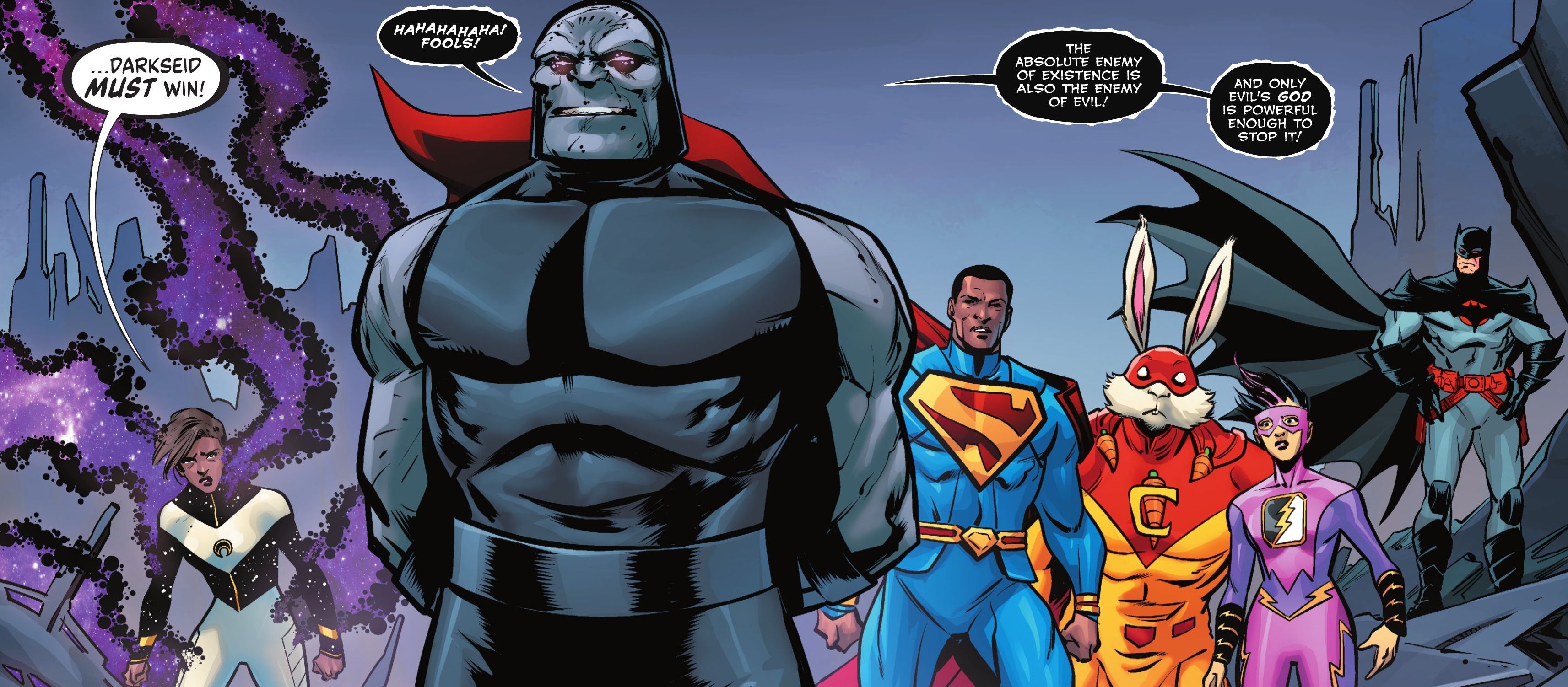 Justice League Incarnate talks with Darkseid