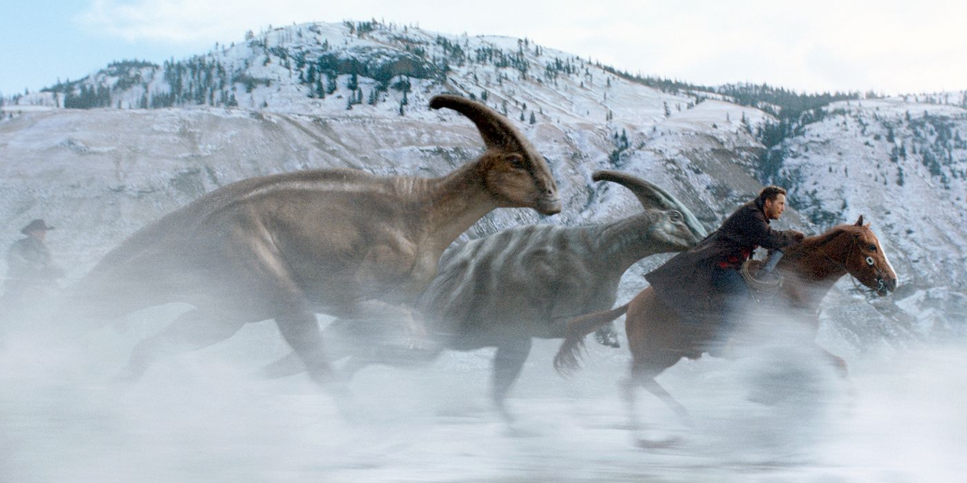 Chris Pratt rounds up dinosaurs in Jurassic World: Dominion