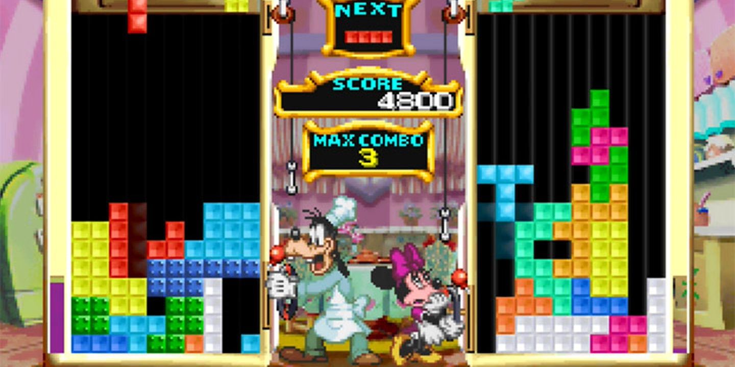 An image of actual gameplay from Magical Tetris Challenge
