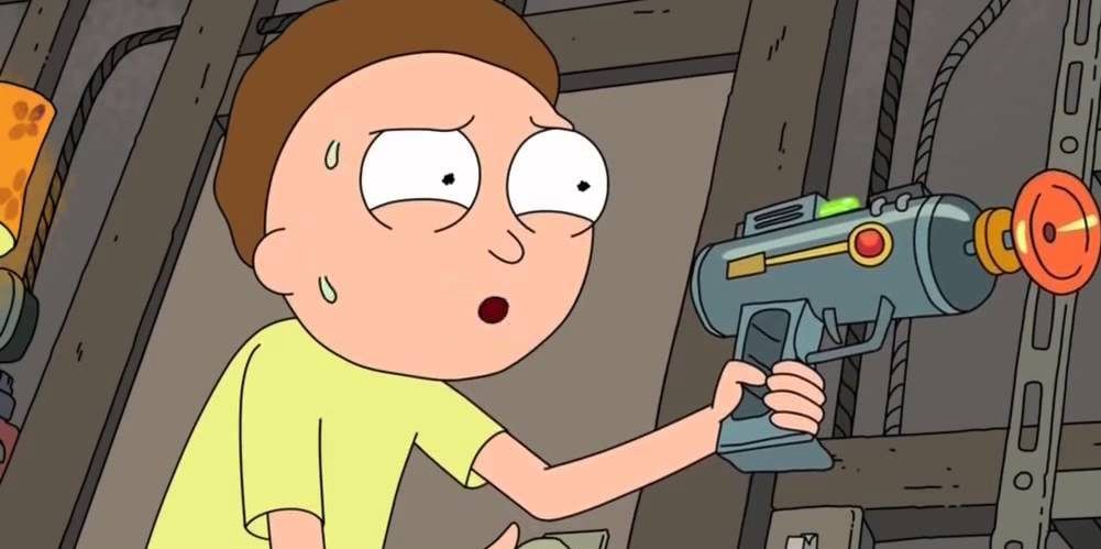 Morty with gun