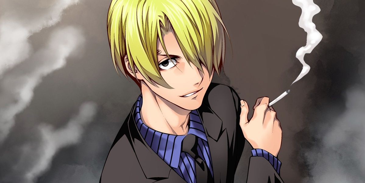 food wars artwork of sanji from one piece