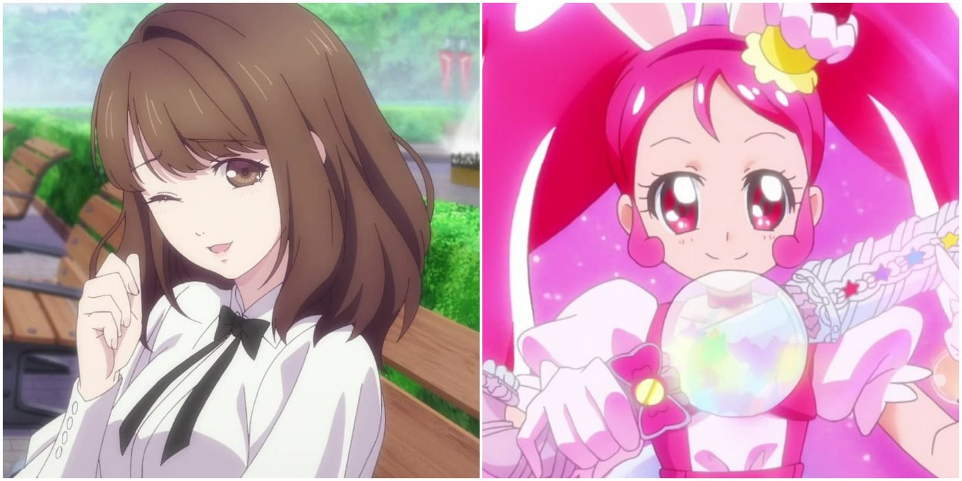 The Heroine from Mr. Love: Queen's Choice and Cure Whip from Kira Kira Pretty Cure A La Mode