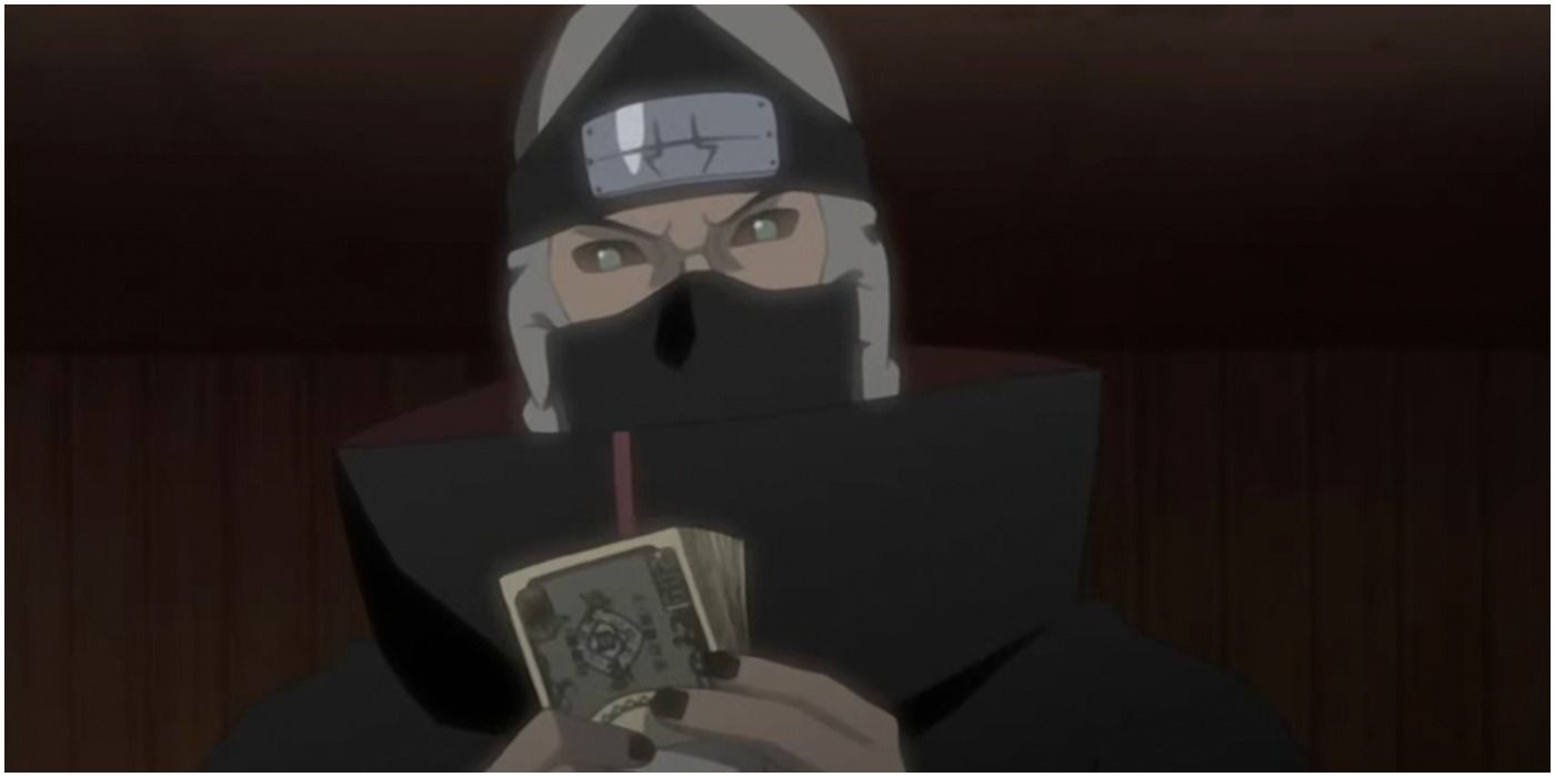 Kakuzu collects money in Naruto